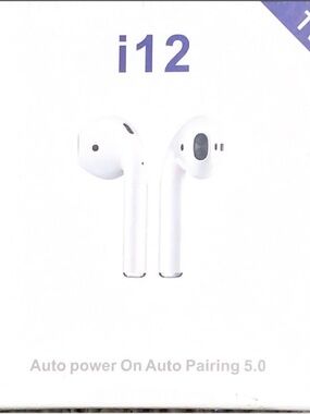 TWS True Wireless Stereo i12 Bluetooth 5.0 Earbuds – Auto Pairing, Auto Power On
